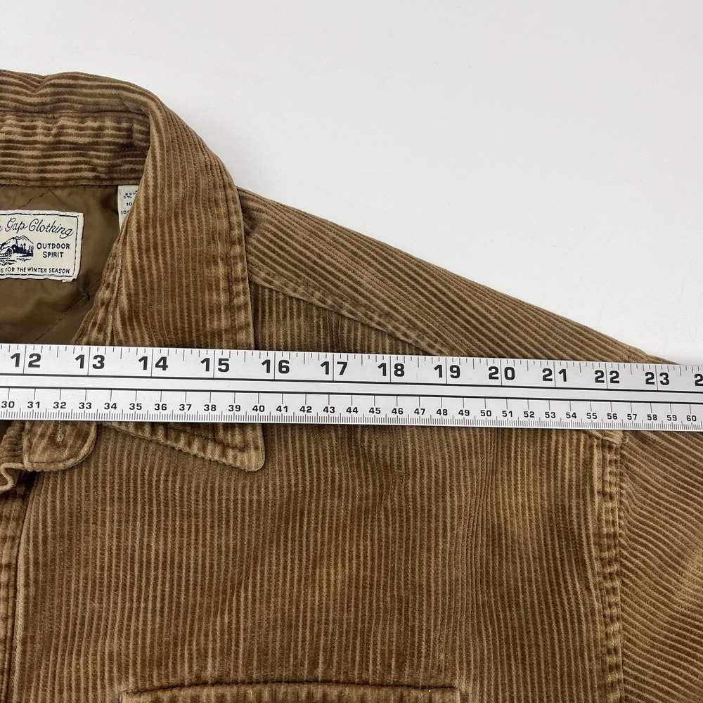 Vintage 90s GAP Quilted Lined Corduroy Shacket Chestnut Shirt Jacket Y2K Preppy - Picture 11 of 15